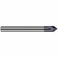 Harvey Tool 0.1250 in. 1/8 Shank dia x 20° included Carbide Marking Cutter, 2 Flutes, AlTiN Coated 744608-C3